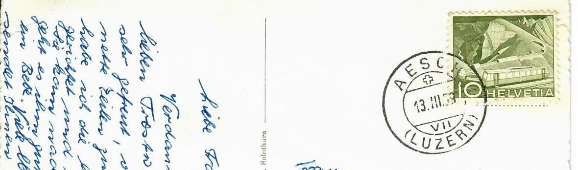 Cartoline postali: Flugaufnahme Aesch LU 1959 – Usato da Hochdorf venduto da Ziegel-16 1