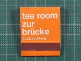Kirchberg, Tea Room Zur Brücke, altes Zündholz Briefchen