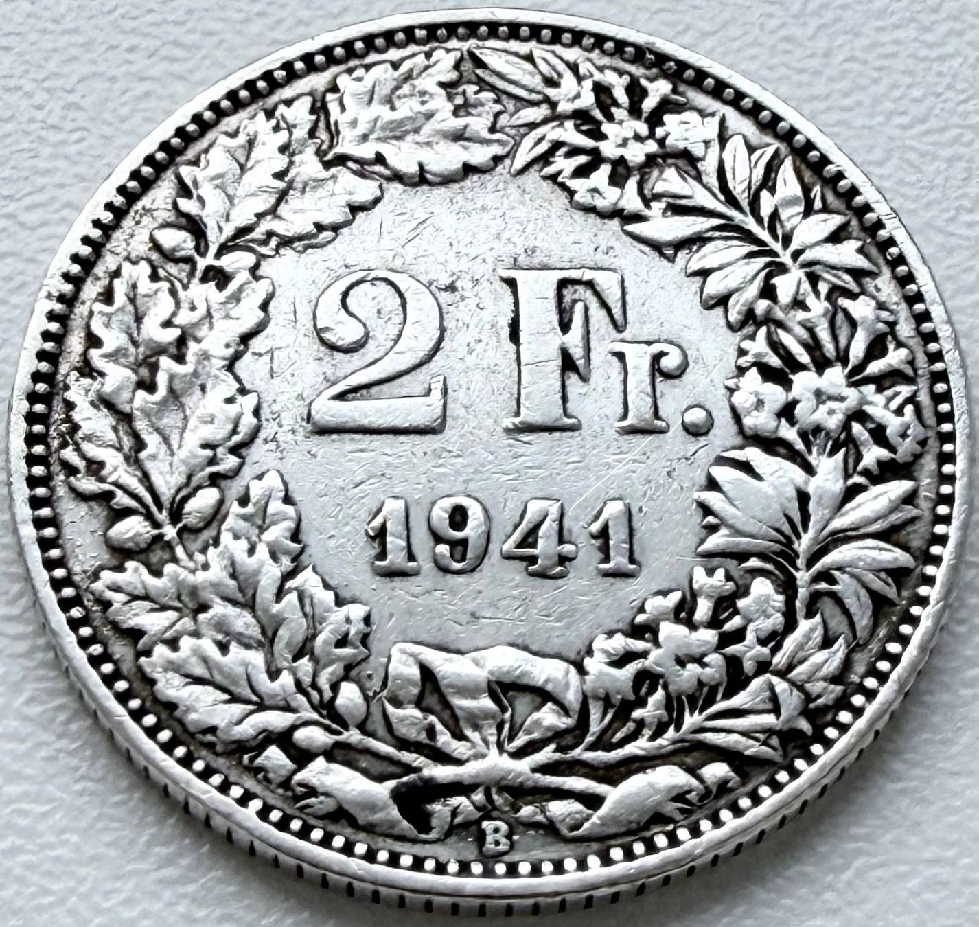 Tutti le monete: 2 Franken 1941 B Silber Schweiz – Usato da Sissach venduto da Valeriika 1