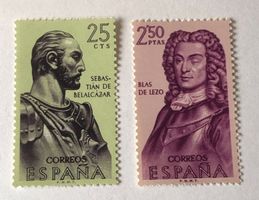 2X Spanien Briefmarken ungestempelt   Siehe Original Fotos