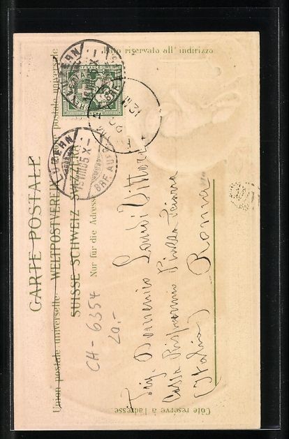 Cartoline postali: Litho Vitznau, Ortsansicht mit Rigi-Weis – Usato da Berlin venduto da bartko-reher 1