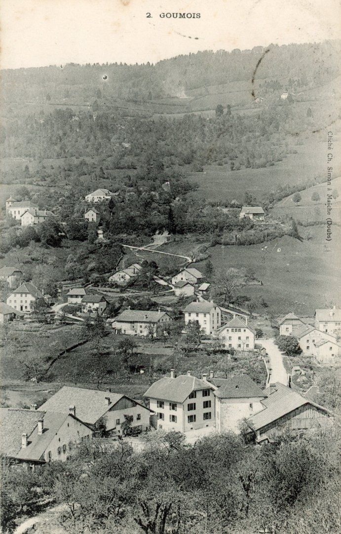 Ansichtskarten: Goumois   JU       en 1907 – Gebraucht aus Brig von Valcards54