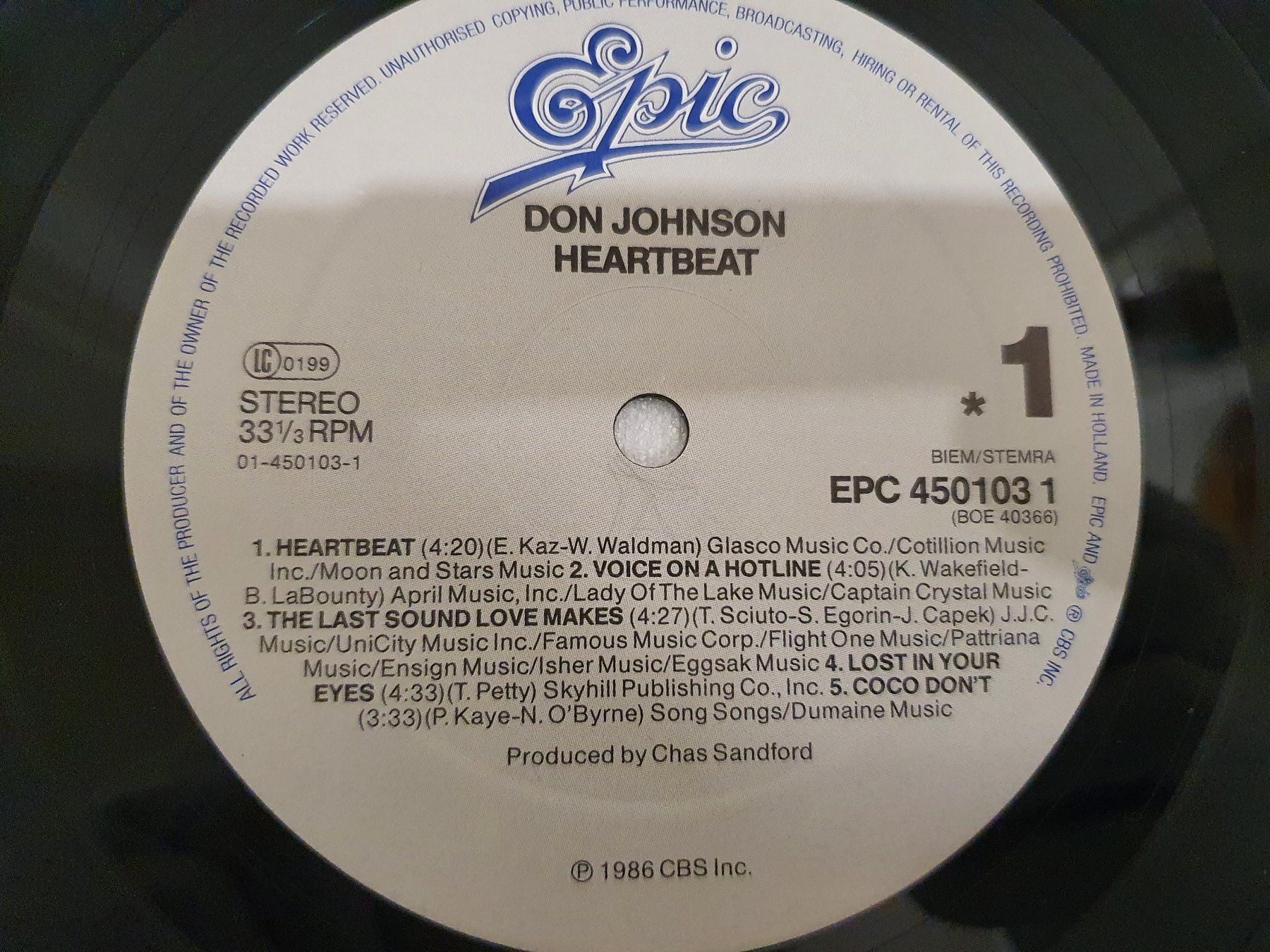 Schallplatten: Don Johnson – Heartbeat – Gebraucht aus Uster von  4
