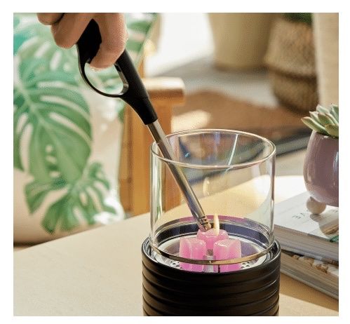 Partylite Candele: PartyLite Mini Fragrance Flame Diffuseur Parfumé Verre Noir  – Nuovo (secondo la descrizione) da Lausanne venduto da Doudoutze