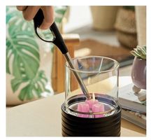 PartyLite Mini Fragrance Flame Diffuseur Parfumé Verre Noir 