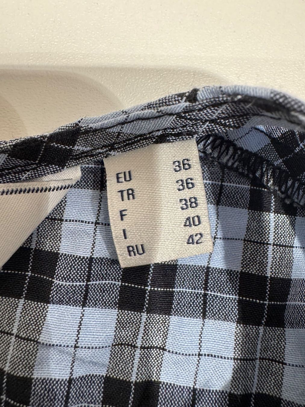 Tchibo Vestiti: Herziges Essentials Kleid, Gr. 36, blau/schwarz kariert – Nuovo (secondo la descrizione) da Oberrohrdorf venduto da maggys15 5