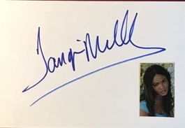 Tangi Miller Autogramm signiert Karte mit Bild 10x15cm