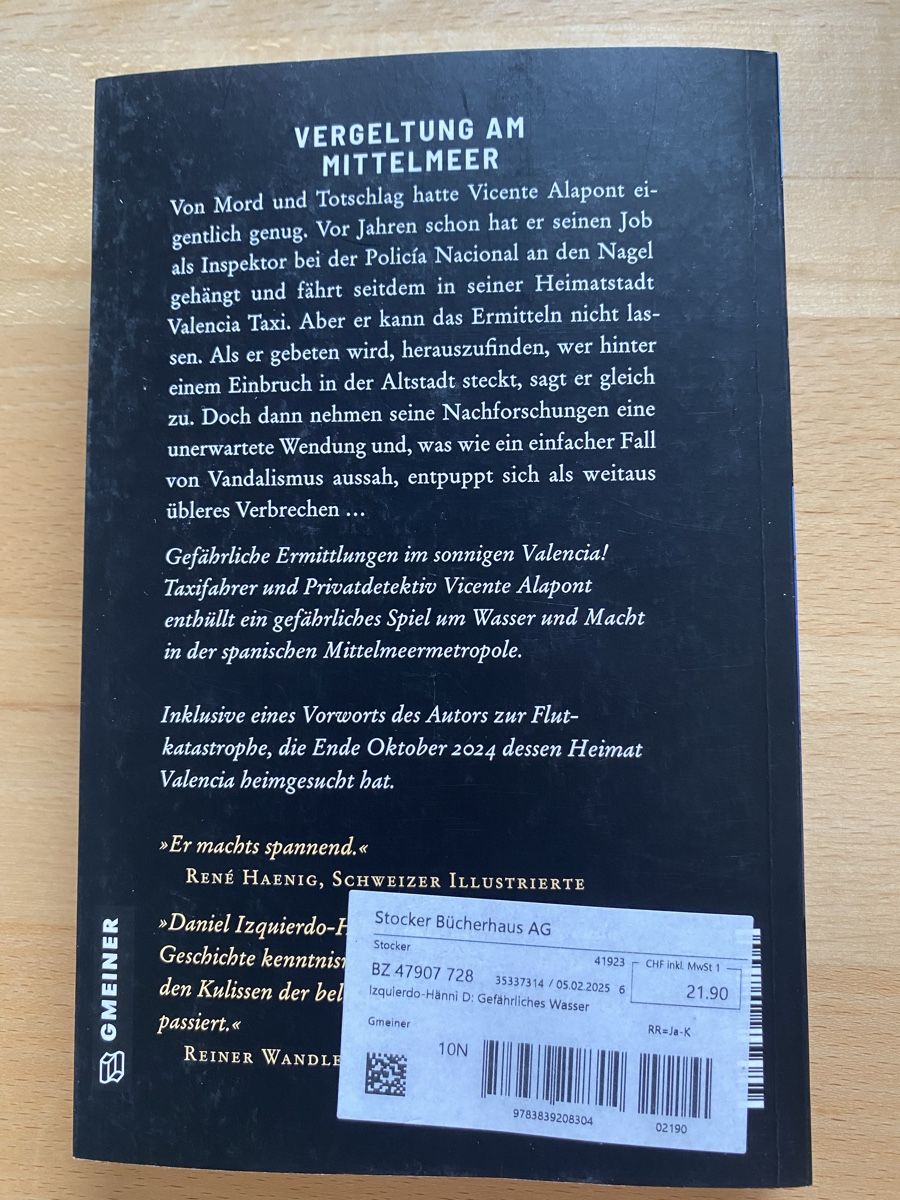 Bücher: Gefährliches Wasser - Daniel Izquierdo-Hänni – Gebraucht aus Schwarzenburg von Michellu 1