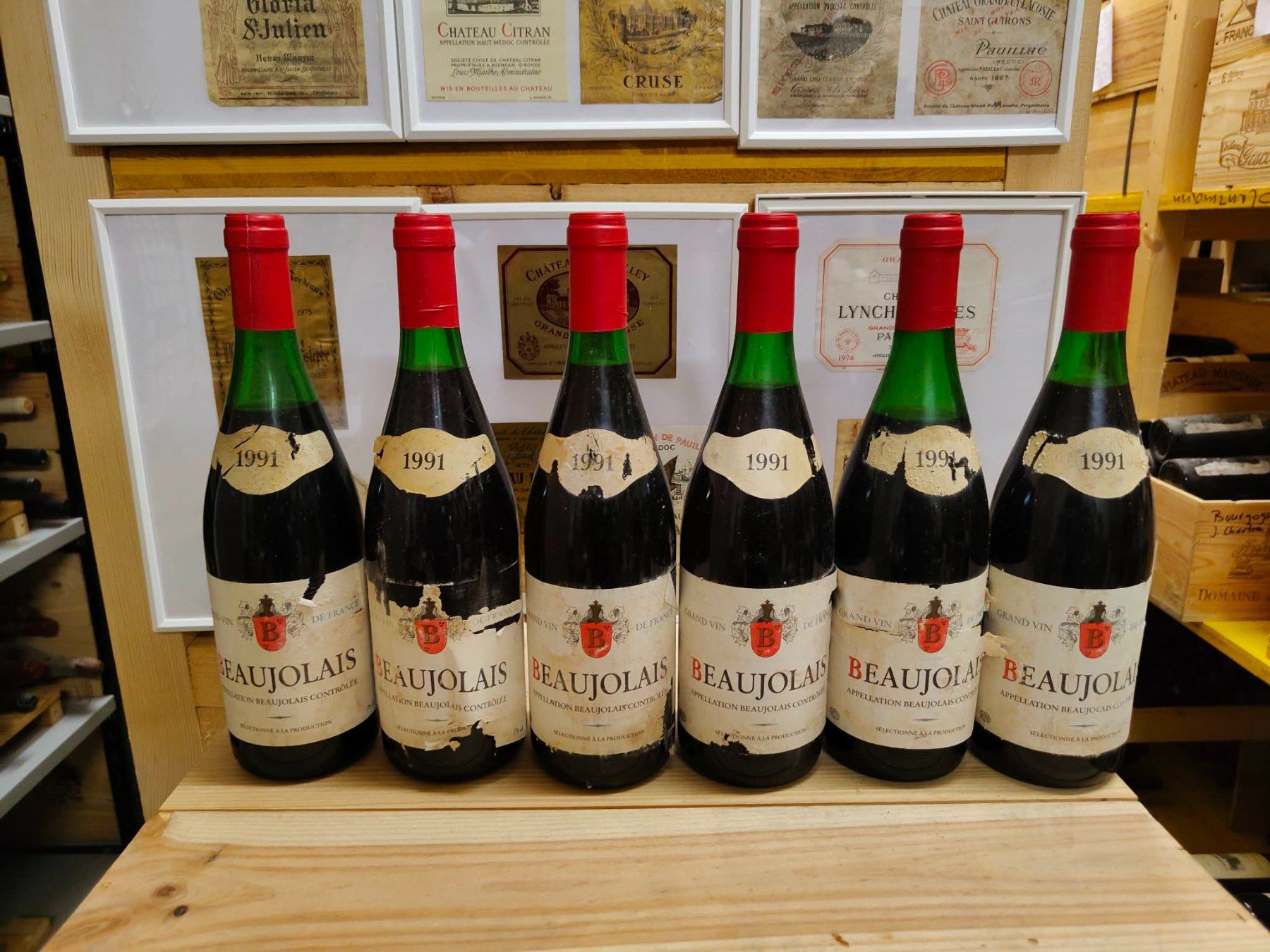 Vins: 6x 1991 BEAUJOLAIS – Neuf avec emballage d'origine à Münchenstein par weinundspirituosen