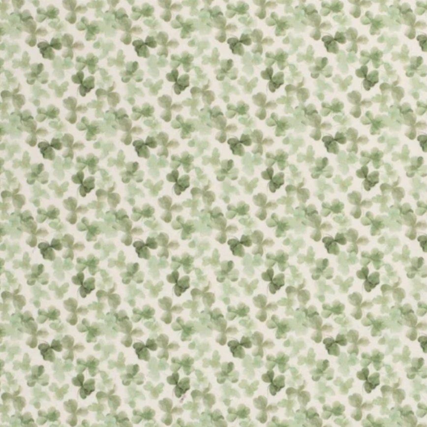 Tessuti: Baumwolljersey Digital Kleeblätter creme – Nuovo e nell'imballaggio originale da Steg im Tösstal venduto da J.Kreisl