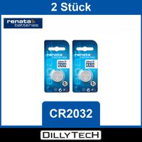 Renata CR2032 Lithium Knopfzellenbatterie - 2 Stk.