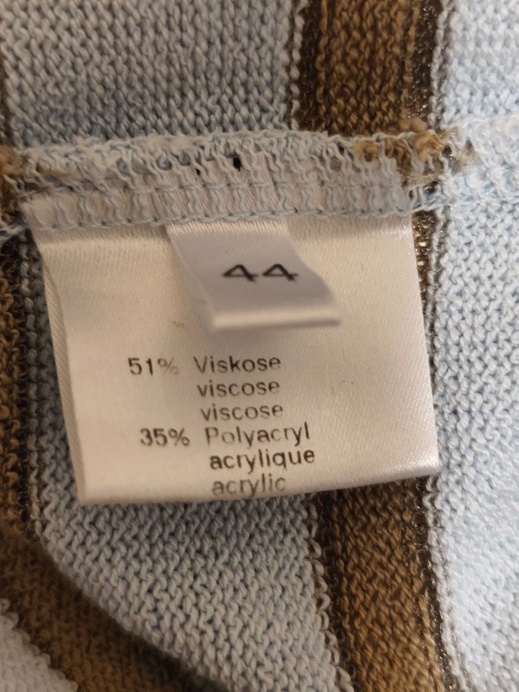 Tops: Top gestreift hellblau braun Grösse 44 – Neuf (Voir description) à Eschenbach LU par Orchi 3