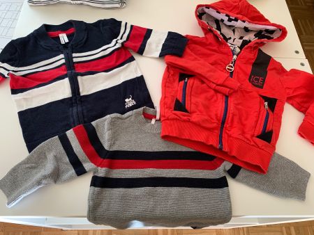 Lot de 3 pulls garçon / taille 12 mois (74cm)