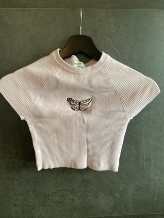Bershka T-Shirt rosa Schmetterling Gr. S 🦋