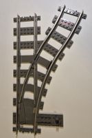LEGO Eisenbahn Weiche rechts + links 9V + Schalter