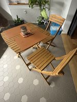 Gartenset Akazienholz klappbar mit Tisch und 2 Stühlen