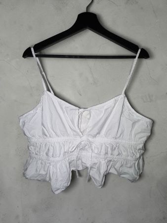 H&M Sommer Crop Top Weiss Gr. XXL (2XL)