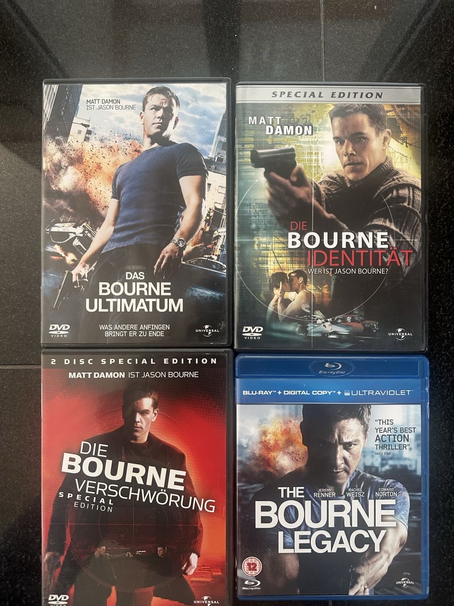 Tutti i DVDs: 4 DVDs und BluRay Jason Bourne – Nuovo (secondo la descrizione) da Winterthur venduto da Blackbear1010