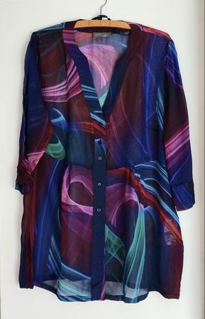 Selection by Ulla Popken Bluse 100%Seide Grösse 42/44