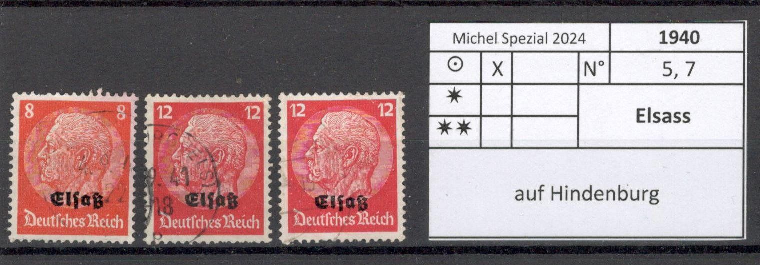 Tutti i francobolli: 1940 Elsass Deutsche Besetzung – Usato da Murgenthal venduto da Ambeissi