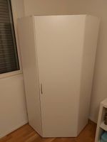 Eckschrank / Eckkleiderschrank + 3 Einlegeböden - Alpinweiss