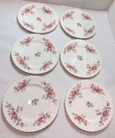 6 Royal Albert "Moss Rose" Dessertteller 1950-1960