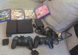 Playstation 2 avec manettes et jeux bon état