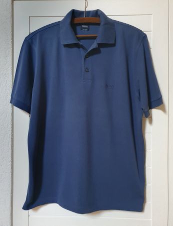 Herren Poloshirt BOSS Pima Cotton Grösse M blau