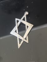 Vintage Sterling 925 Silver Star of David Pendant Judaica 