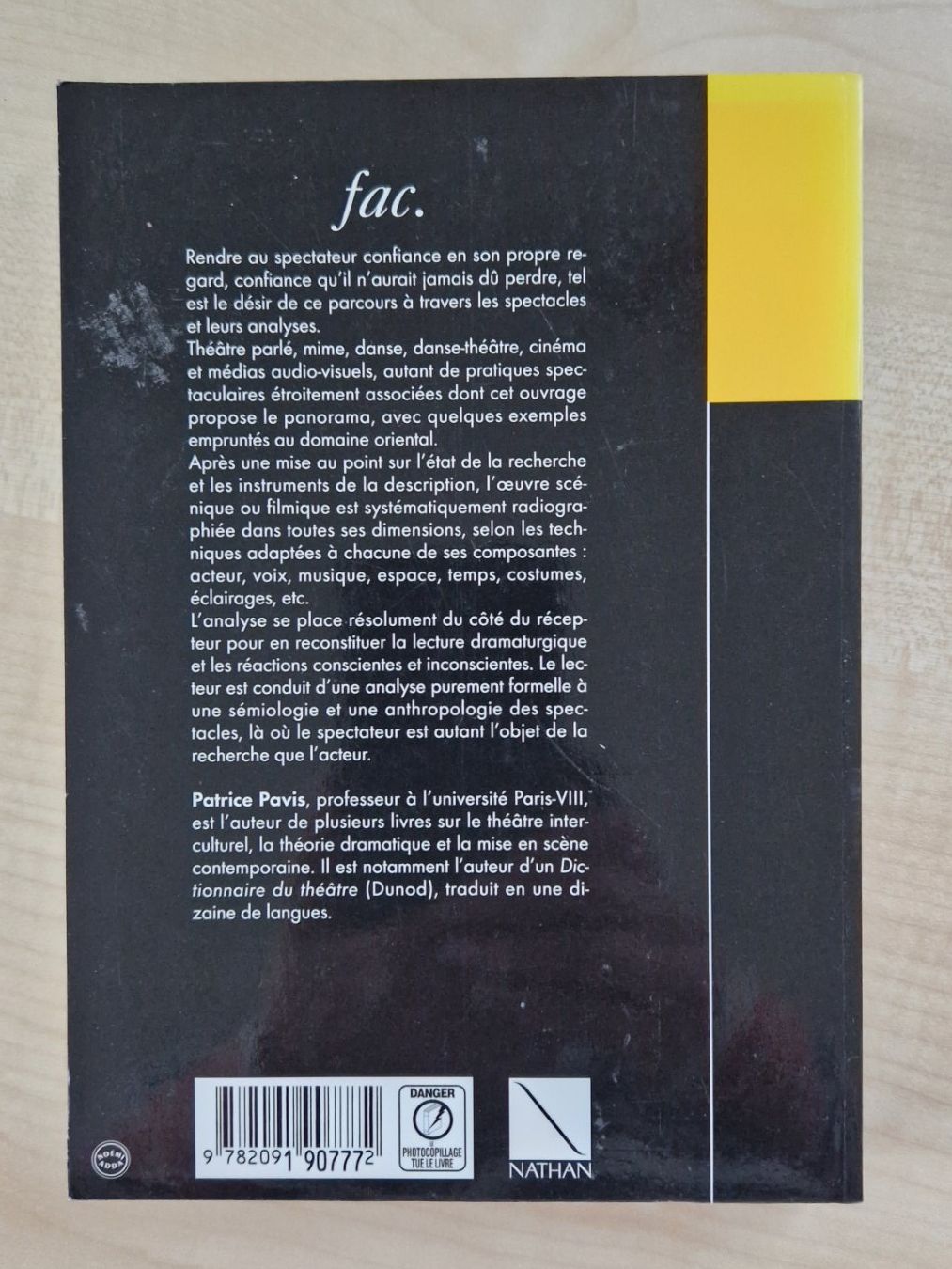 Bücher: Patrice Pavis / L'Analyse des spectacles – Gebraucht aus Malters von page02 1
