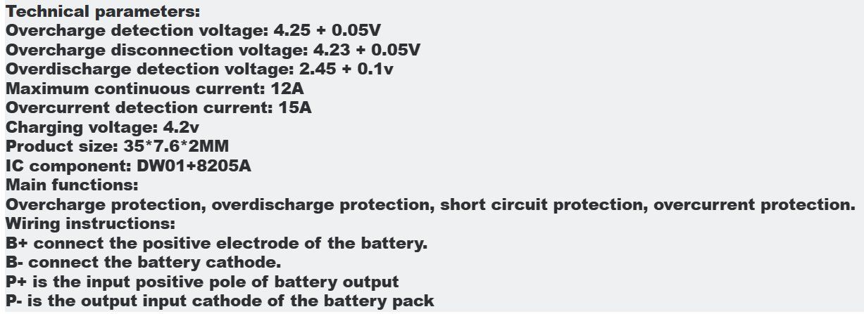 Componenti elettronici: 1S BMS, Eine Zelle, 3.7V, 12A – Nuovo (secondo la descrizione) da Unterseen venduto da Sekundus 2