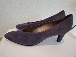 Bally, Pumps, Wildleder, violett, Gr. 40