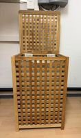 Wäschekorb aus Holz mit Stoffeinsatz