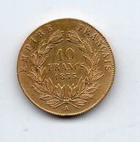 (1595) Frankreich,  10 Francs, 1855 A, petit Module, rar!