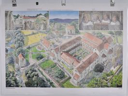 Schulwandbild Zisterzienserkloster von André Hiltbrunner