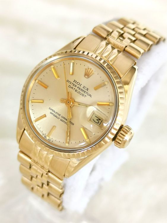 Rolex Orologi: Rolex Oyster Perpetual Datejust 18K Gold neuwertig ref.6517 – Nuovo (secondo la descrizione) da Nottwil venduto da Kaufen003 4
