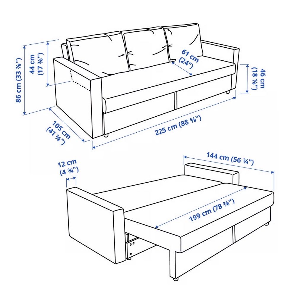 Divani: IKEA Sofa Frihenten Three-seat sofa-bed, – Usato da Basel venduto da dc.lucile 2