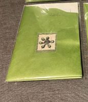 Briefpapier Set Kunstvoll / grün