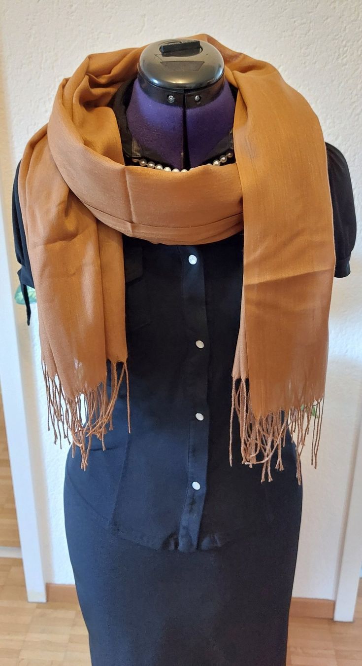 Foulard & Sciarpe: Weiche Pashmina Schal braun – Nuovo e nell'imballaggio originale da Zollikofen venduto da Blackie 1