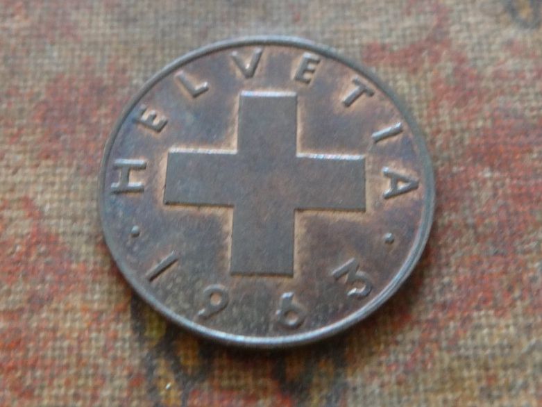 Alle Münzen: 1 Rp. 1963  (B) – Gebraucht aus Romanel-sur-Lausanne von Swift13