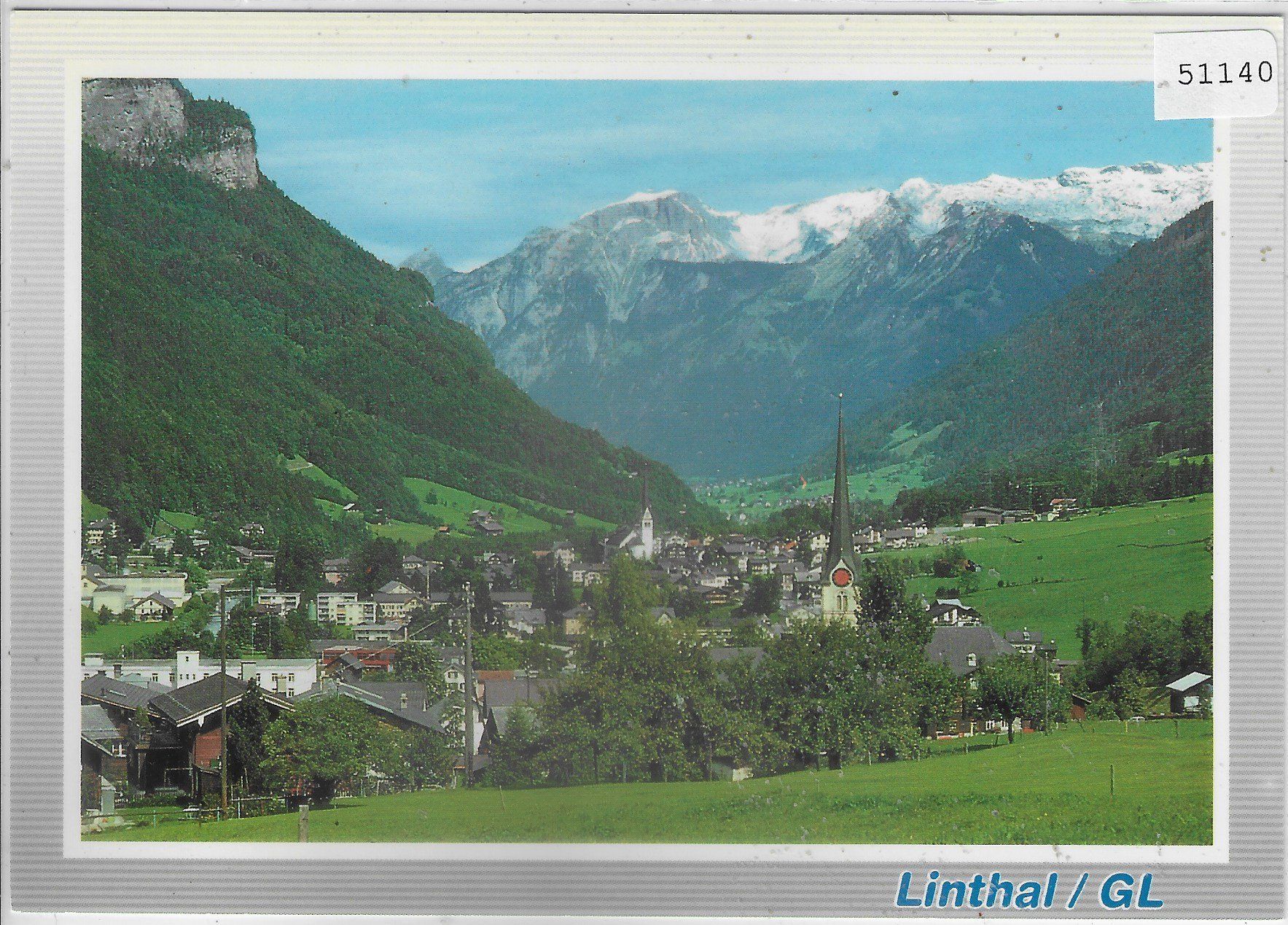 Cartoline postali: Linthal am Klausen - Generalansicht – Usato da Ettingen venduto da Kartenplanet