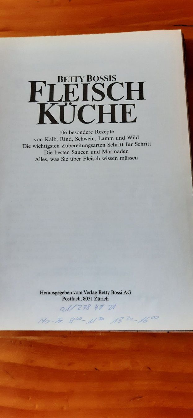 Livres: Betty Bossis Fleischküche – D'occasion à Doppleschwand par Sandrafritz 3