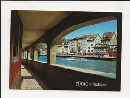 AK ca.1975 Zürich Schipfe mit Limmatschiff