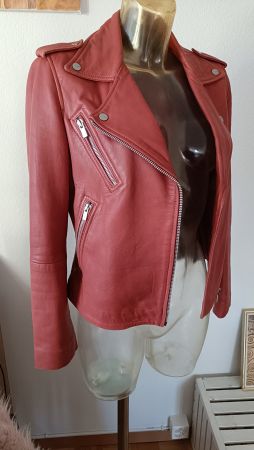 Damen Jacke Gr. 36, MANGO Genuine Leather