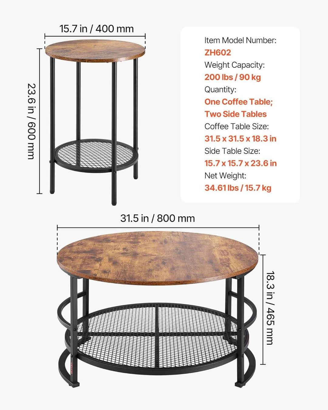 Tavoli: Couchtisch, 3er Set – Nuovo (secondo la descrizione) da Sins venduto da Taschending 2