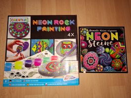 Neon Rock Painting Farben und Buch
