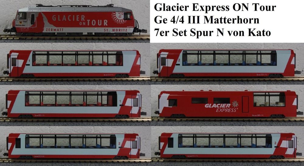 RhB Glacier Express 7er Set Kato Spur N (Neu und originalverpackt) in ...