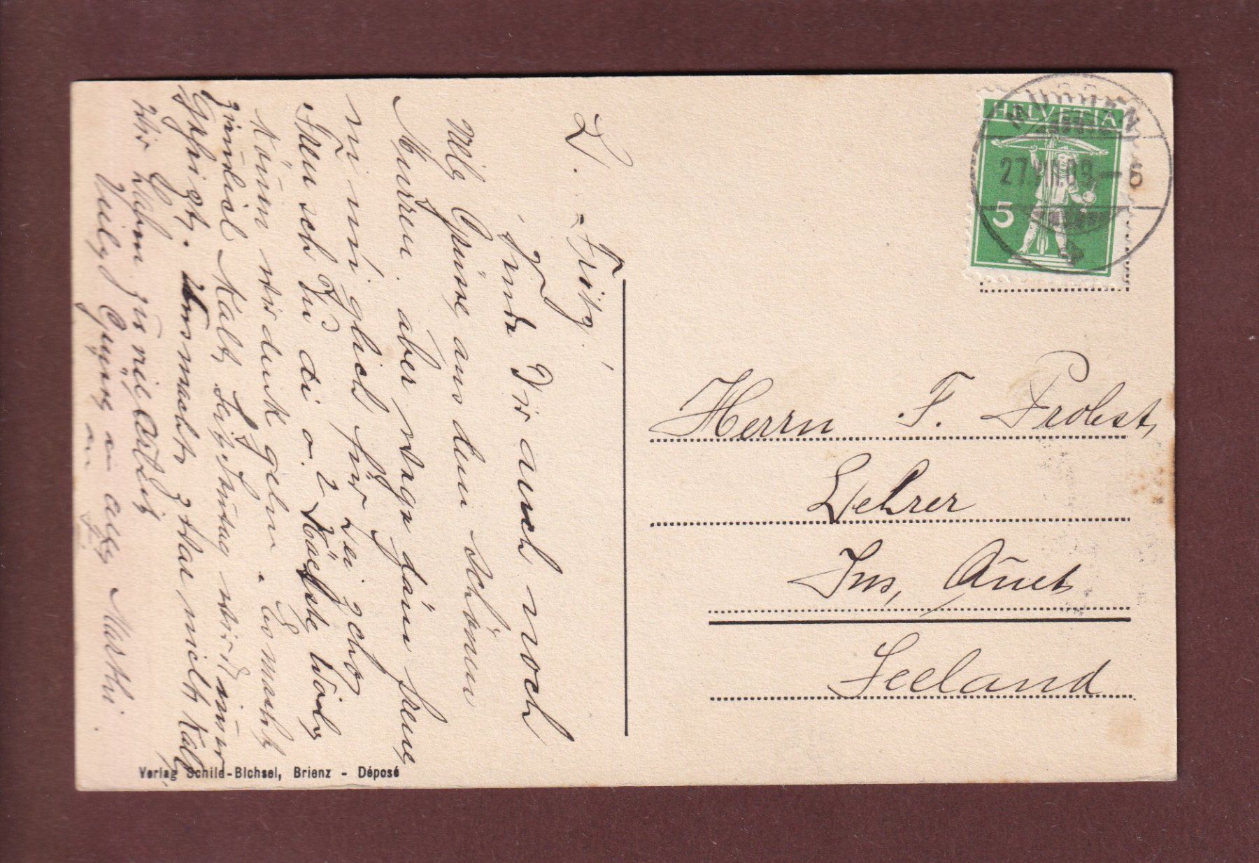 Ansichtskarten: MÜRREN - Eiger - 1909 – Gebraucht aus Pully von nicecards 1