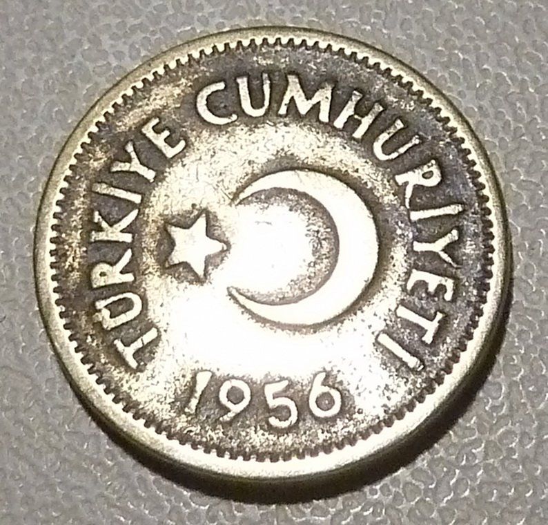 Tutti le monete: Türkei, Turkey 5 Kurus, Messing 1956 – Usato da Mesocco venduto da Nugivendus