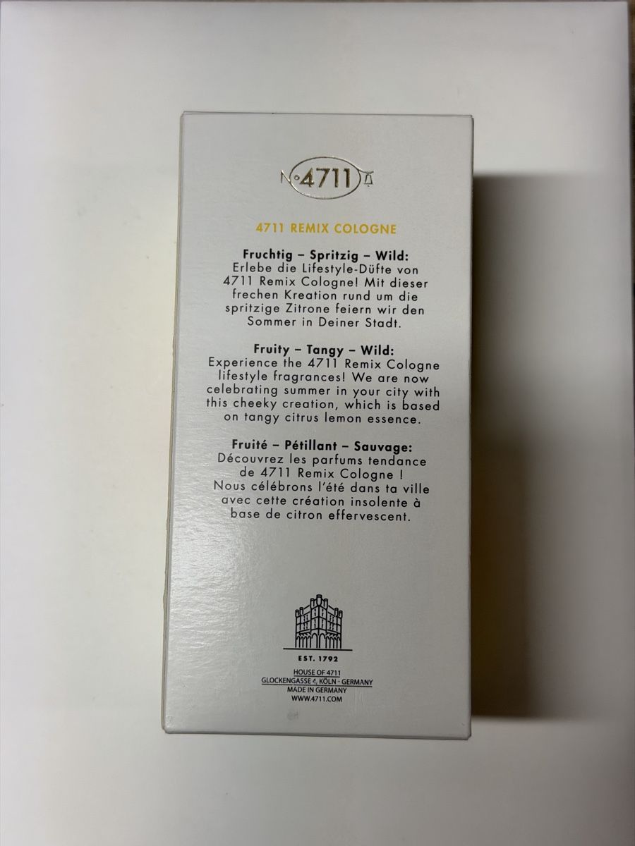 4711 Parfums & Eau de Toilette: 4711 Remix Cologne Eau de Cologne 100 ml – D'occasion à fey par Caductilometre 2